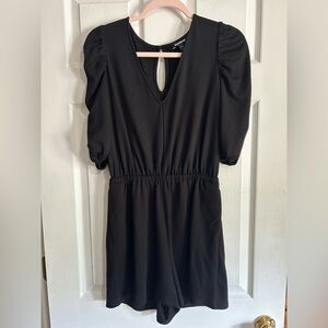 Express Classic Black Romper with pockets
